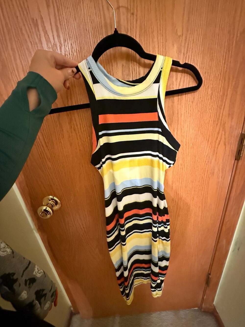 No Boundaries Bodycon Dress Size S (3-5) Multicolor Striped Ribbed Knit